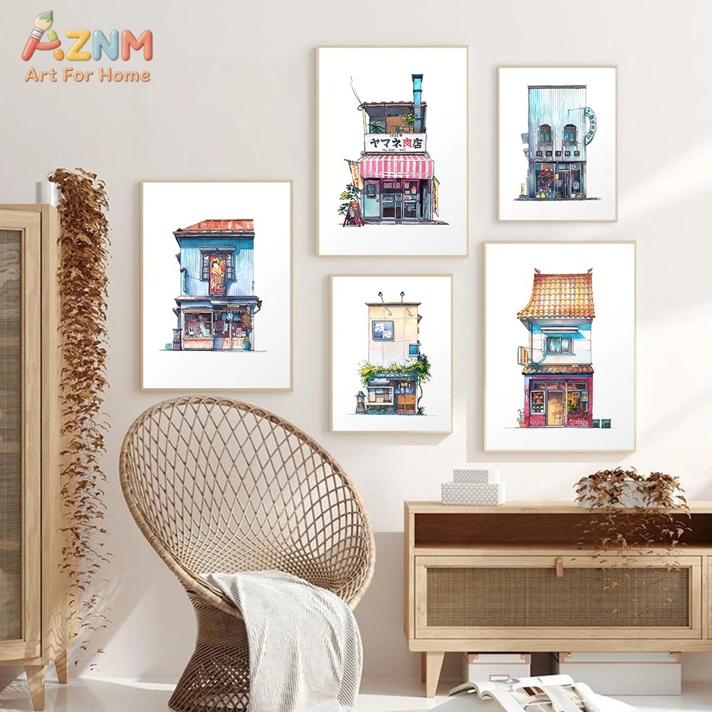 Home Decor Tokyo - لوحة فنية يابانية على قماش كانفاس