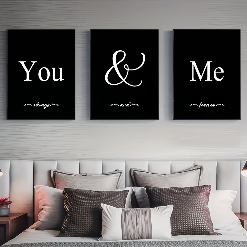 Home Decor Quotes - 3 قطع من لوحات القماش المطبوعة