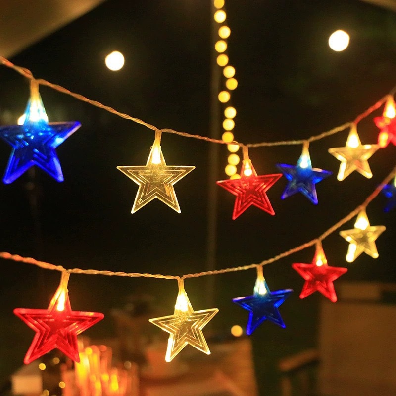 Fairy Lights Bedroom - أضواء LED نجمية بثلاثة ألوان، أضواء