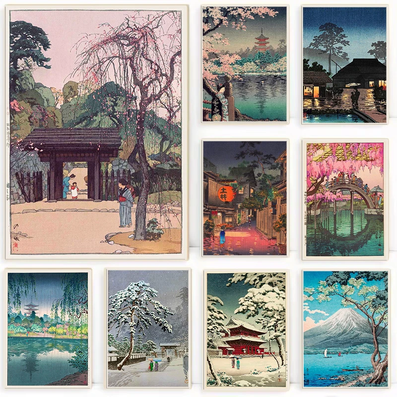 Home Decor Tokyo - الرجعية Ukiyo-e التقليدية اليابان المشارك طوكيو