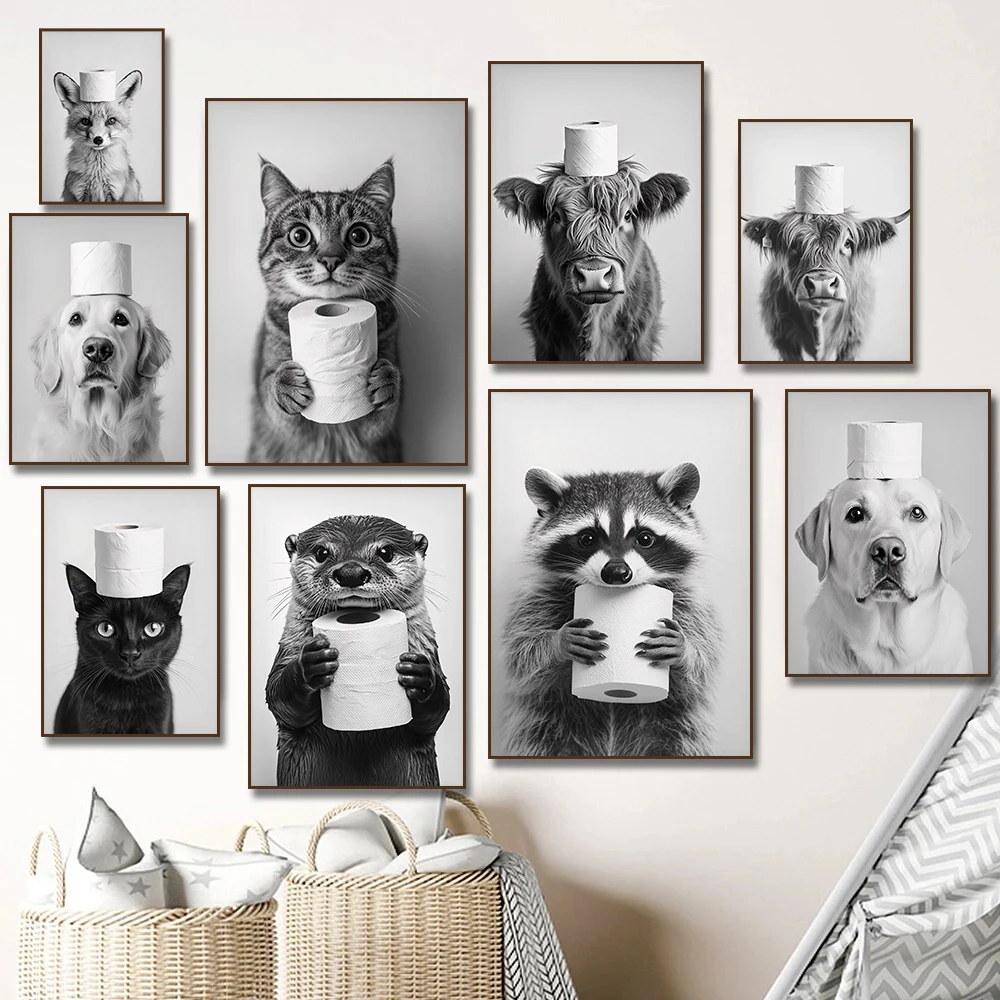 Home Decor Scrap - ملصق قماشي مطبوع بتصميم بقرة هايلاند