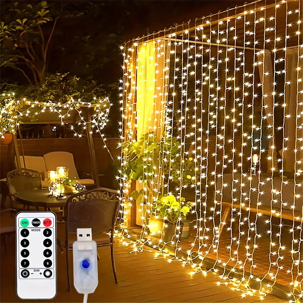 Fairy Lights Bedroom - 1 قطعة 6x3/3x3/3x2/3x1 متر USB LED
