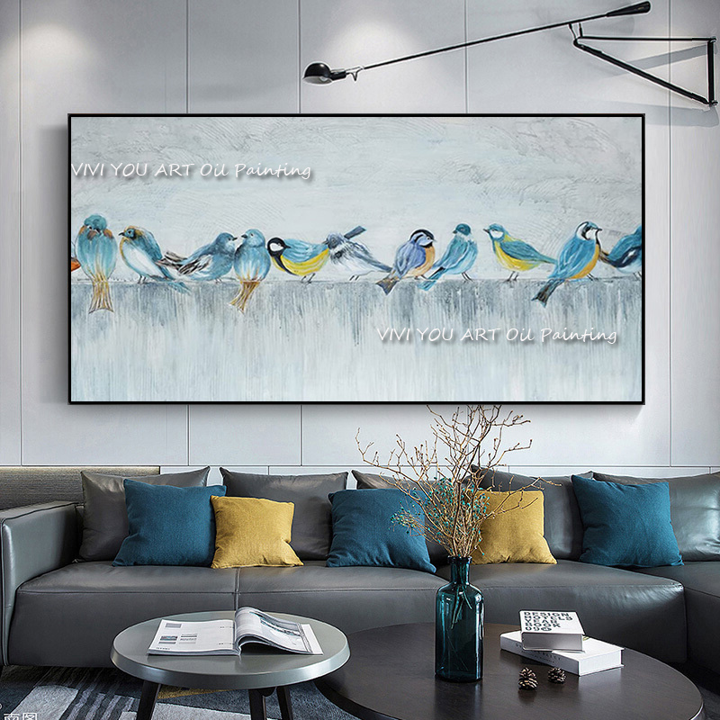 Home Decor Color Palettes - لوحة زيتية سميكة تجريدية مصنوعة يدويًا