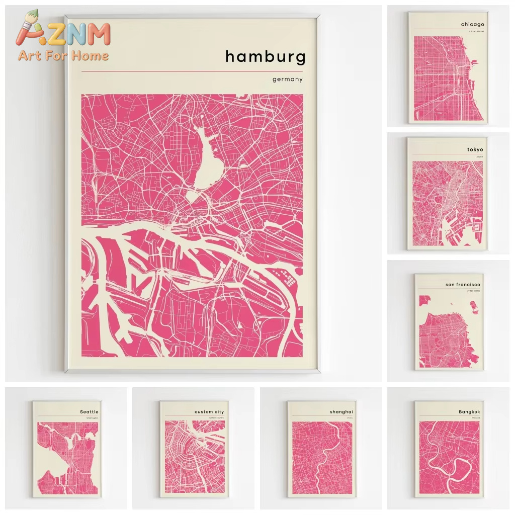 Home Decor Tokyo - لوحة قماشية واحدة، ملصقات ومطبوعات خرائط