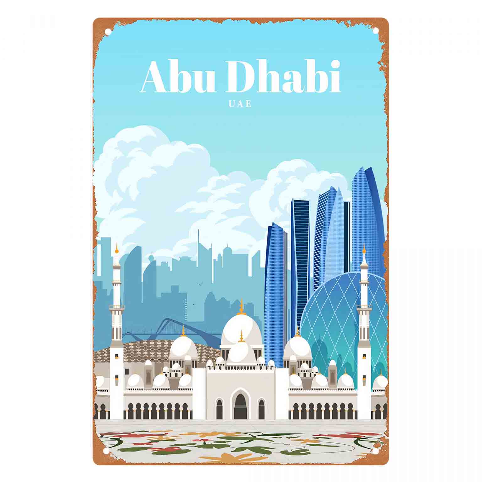 Home Decor Uae - لافتة معدنية مسطحة ثنائية الأبعاد بتصميم