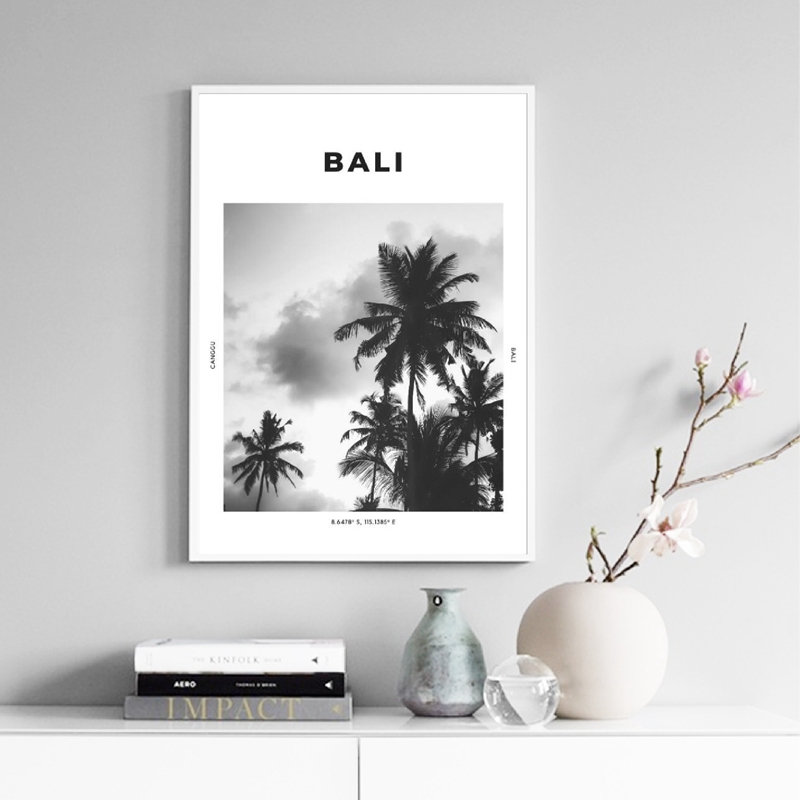 بالي السفر طباعة أسود أبيض الت - مراجعة Home Decor Ubud وسعره