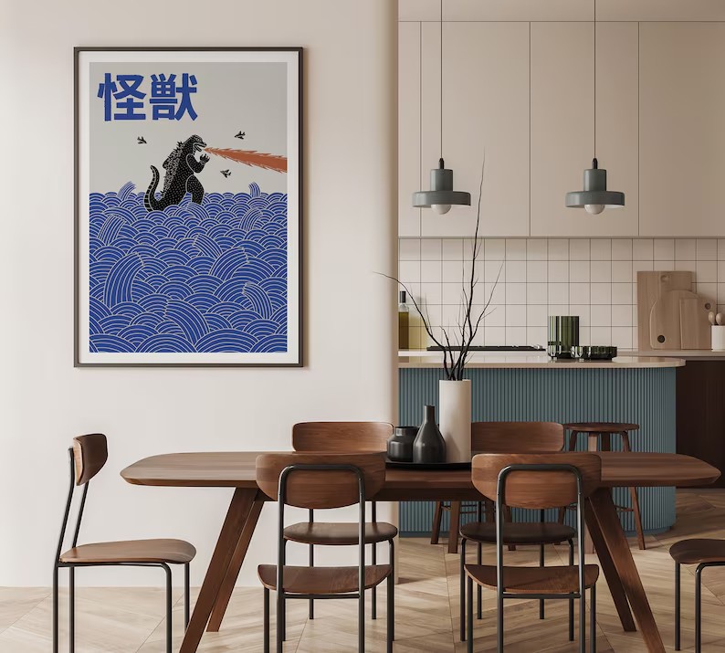 لوحة فنية يابانية معاصرة لطوكي - مراجعة Home Decor Tokyo وسعره