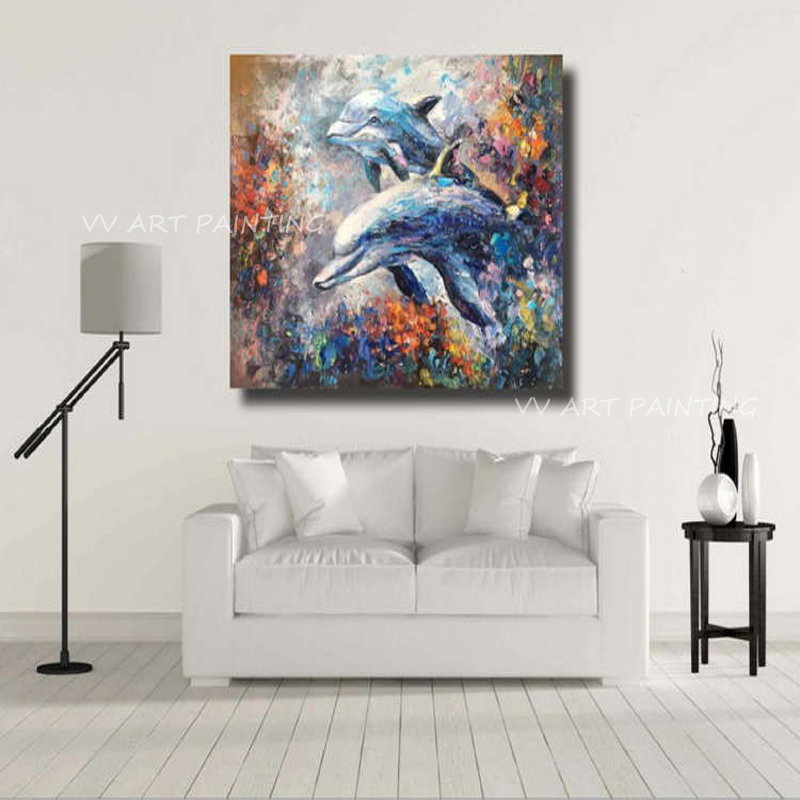 لوحة زيتية مرسومة يدويًا بسكين - مراجعة Home Decor Color Palettes وسعره