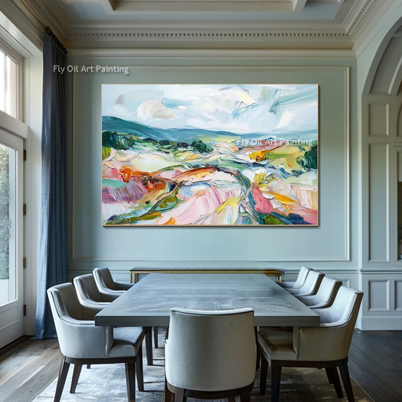 لوحة زيتية للمناظر الطبيعية مر - مراجعة Home Decor Color Palettes وسعره