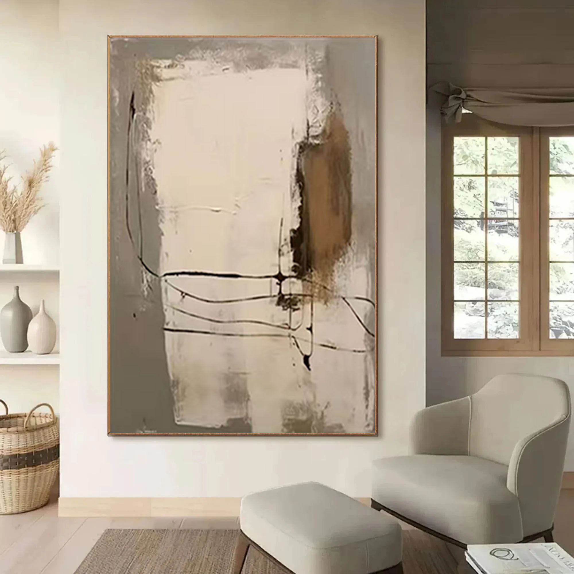 100% رسمت باليد النفط اللوحة م - مراجعة Home Decor Color Palettes وسعره