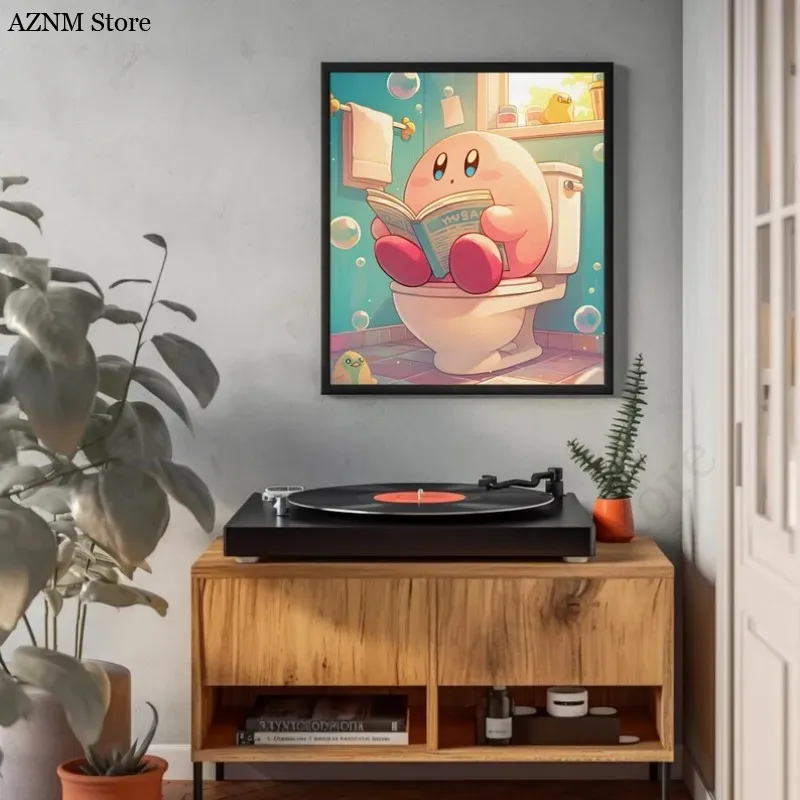 مضحك الحمام الكرتون لعبة فيديو - مراجعة Watercolor Poster Print وسعره