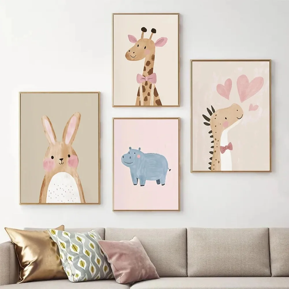 الشمال الوردي لطيف الكرتون الح - مراجعة Watercolor Poster Print وسعره