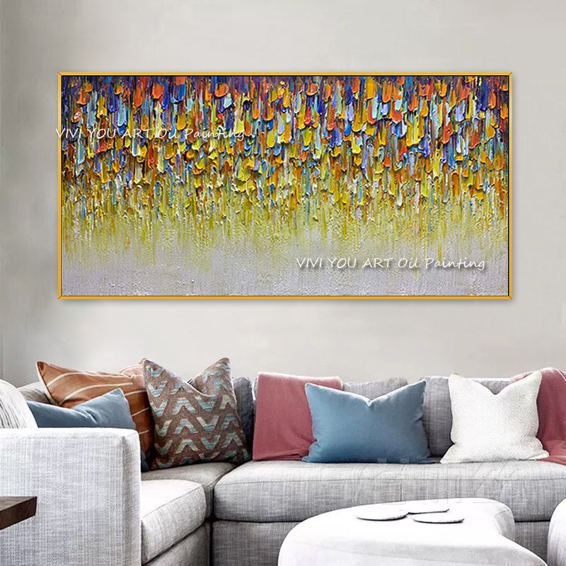 لوحة زيتية سميكة تجريدية مصنوع - مراجعة Home Decor Color Palettes وسعره