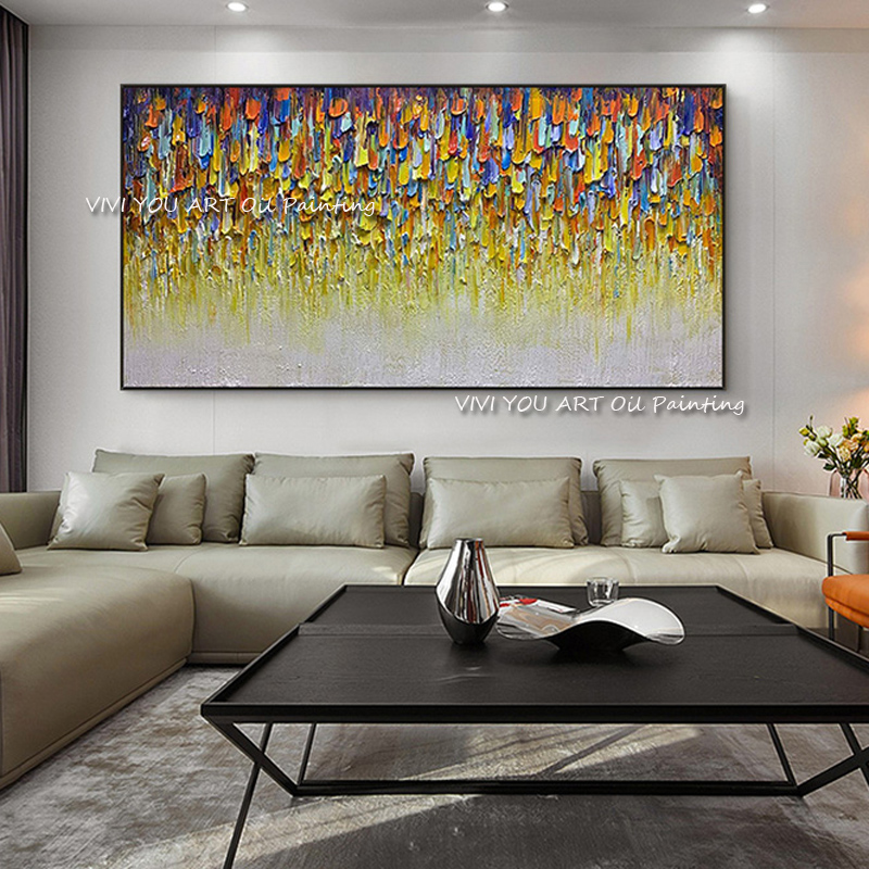 لوحة زيتية سميكة تجريدية مصنوع - مراجعة Home Decor Color Palettes وسعره