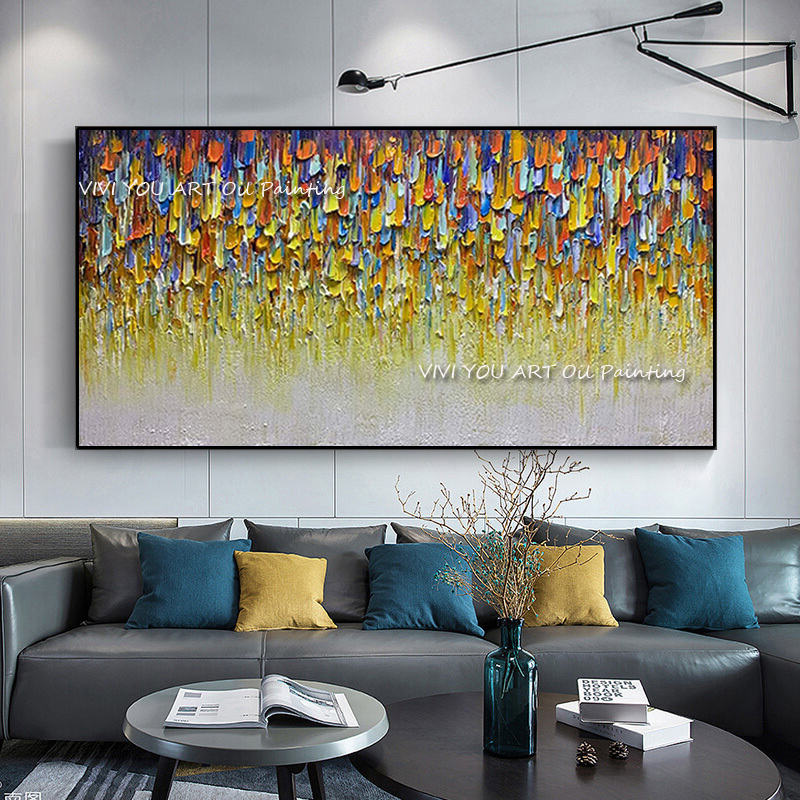 لوحة زيتية سميكة تجريدية مصنوع - مراجعة Home Decor Color Palettes وسعره