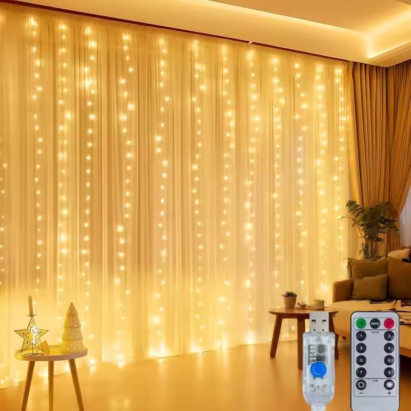 أضواء ستائر LED بطول 3/4/6 متر - مراجعة Fairy Lights Bedroom وسعره