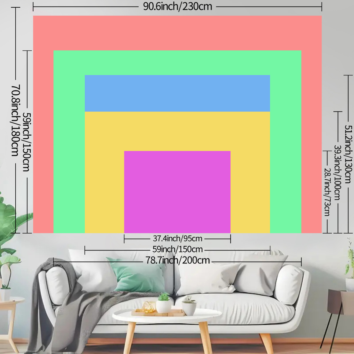 قطعة واحدة من نسيج معلق مخصص ب - مراجعة Home Decor Zone وسعره