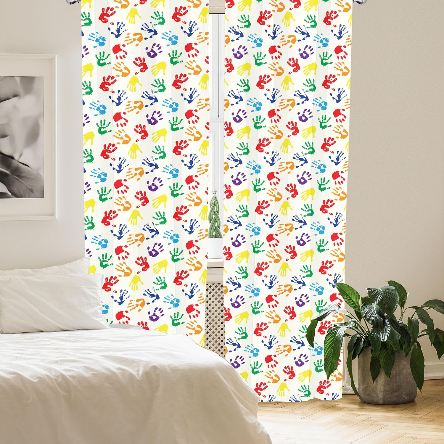 ستائر قوس قزح ملونة بتصميم بصم - مراجعة Home Decor Color Palettes وسعره