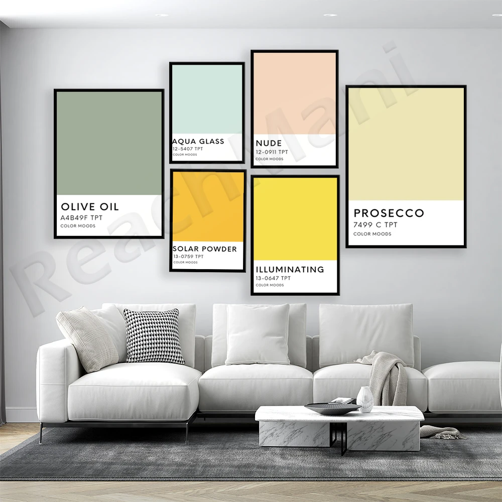 لوحة جدارية مطبوعة بألوان شبه  - مراجعة Home Decor Color Palettes وسعره