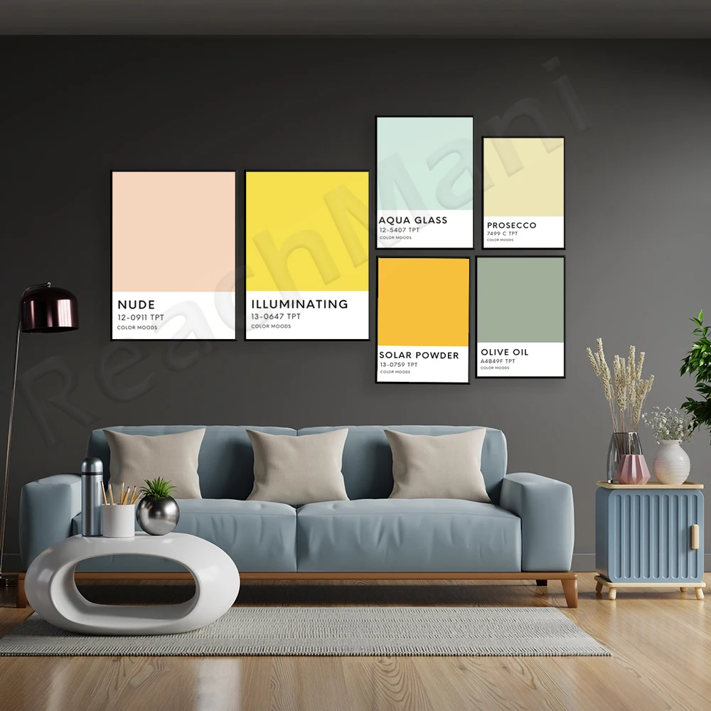 لوحة جدارية مطبوعة بألوان شبه  - مراجعة Home Decor Color Palettes وسعره