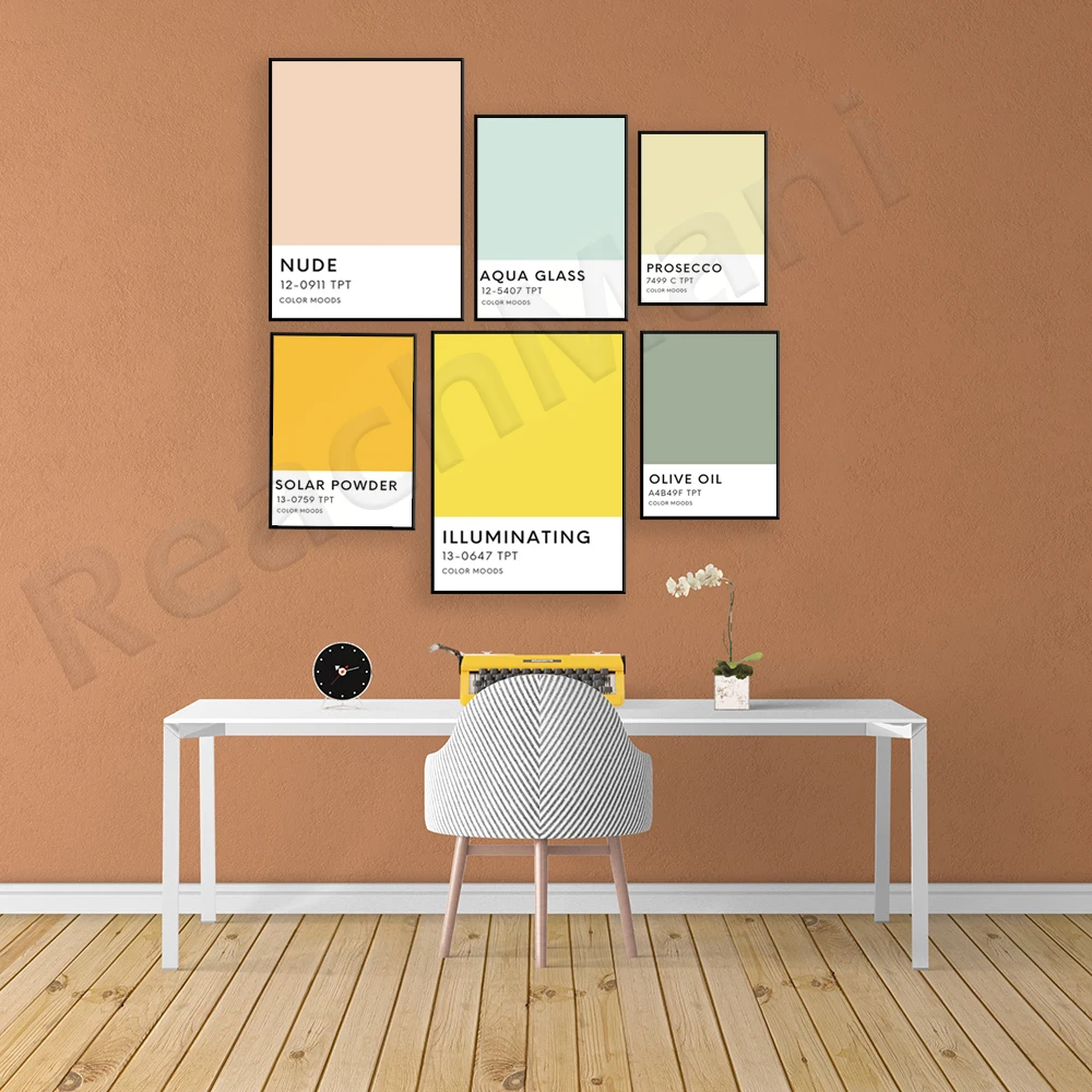 لوحة جدارية مطبوعة بألوان شبه  - مراجعة Home Decor Color Palettes وسعره