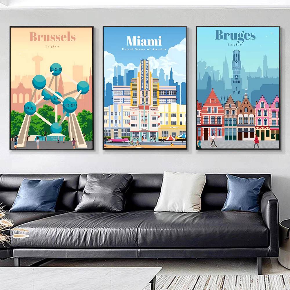ملصقات سفر عتيقة بتصميم خرائط  - مراجعة Home Decor Tokyo وسعره