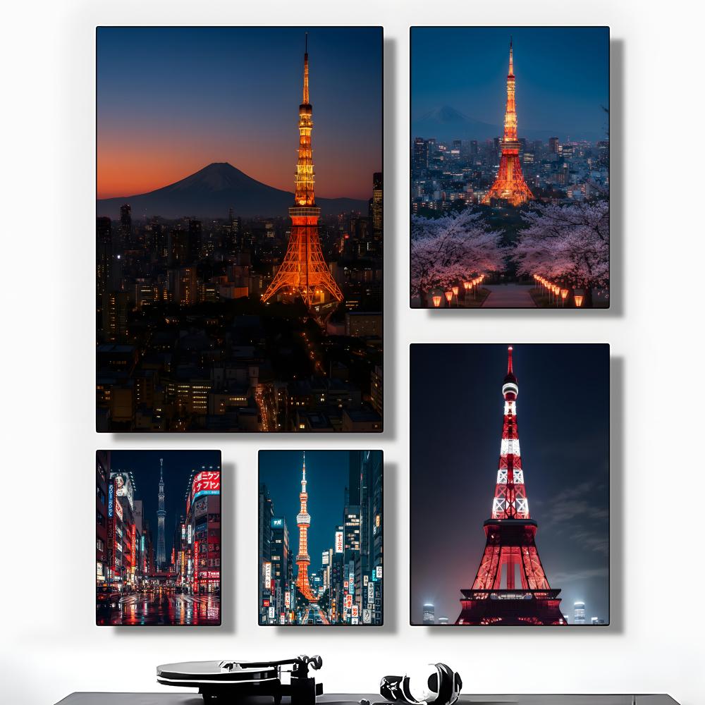 ملصق رومانسي لمنظر ليلي لبرج ط - مراجعة Home Decor Tokyo وسعره
