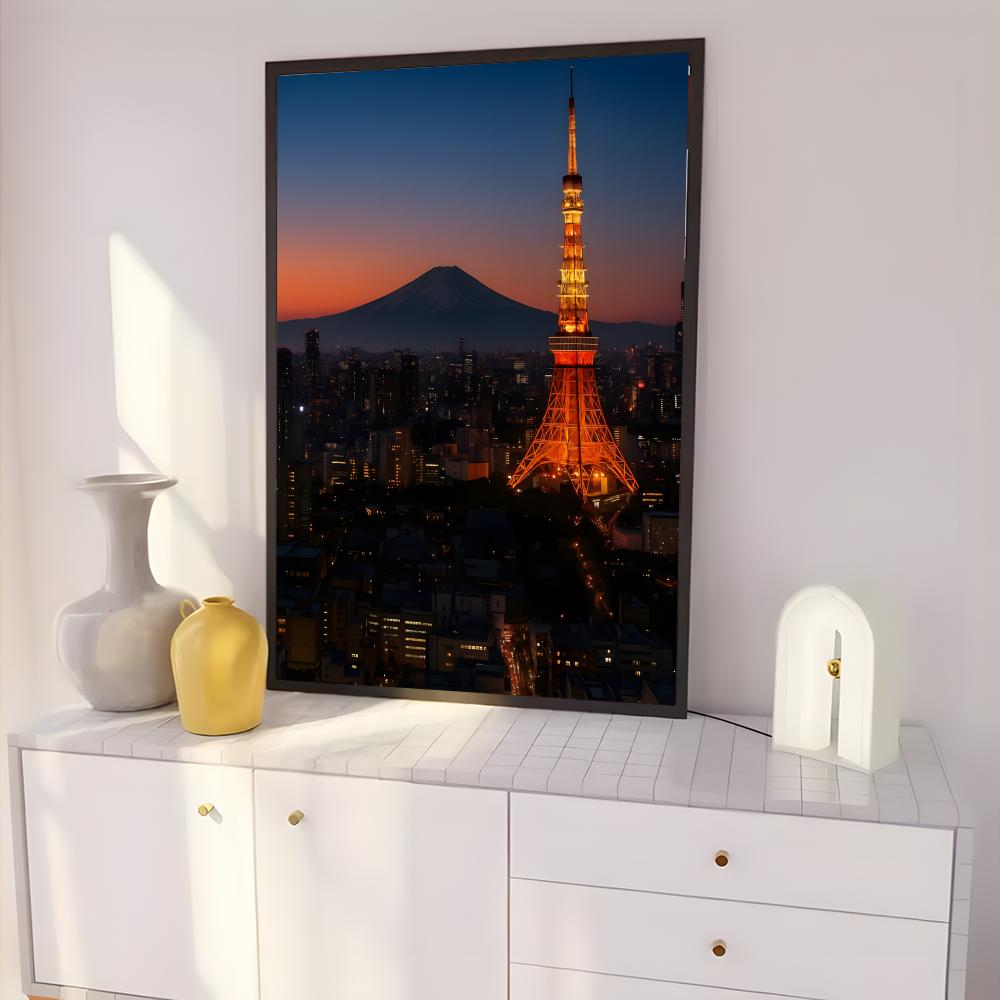 ملصق رومانسي لمنظر ليلي لبرج ط - مراجعة Home Decor Tokyo وسعره