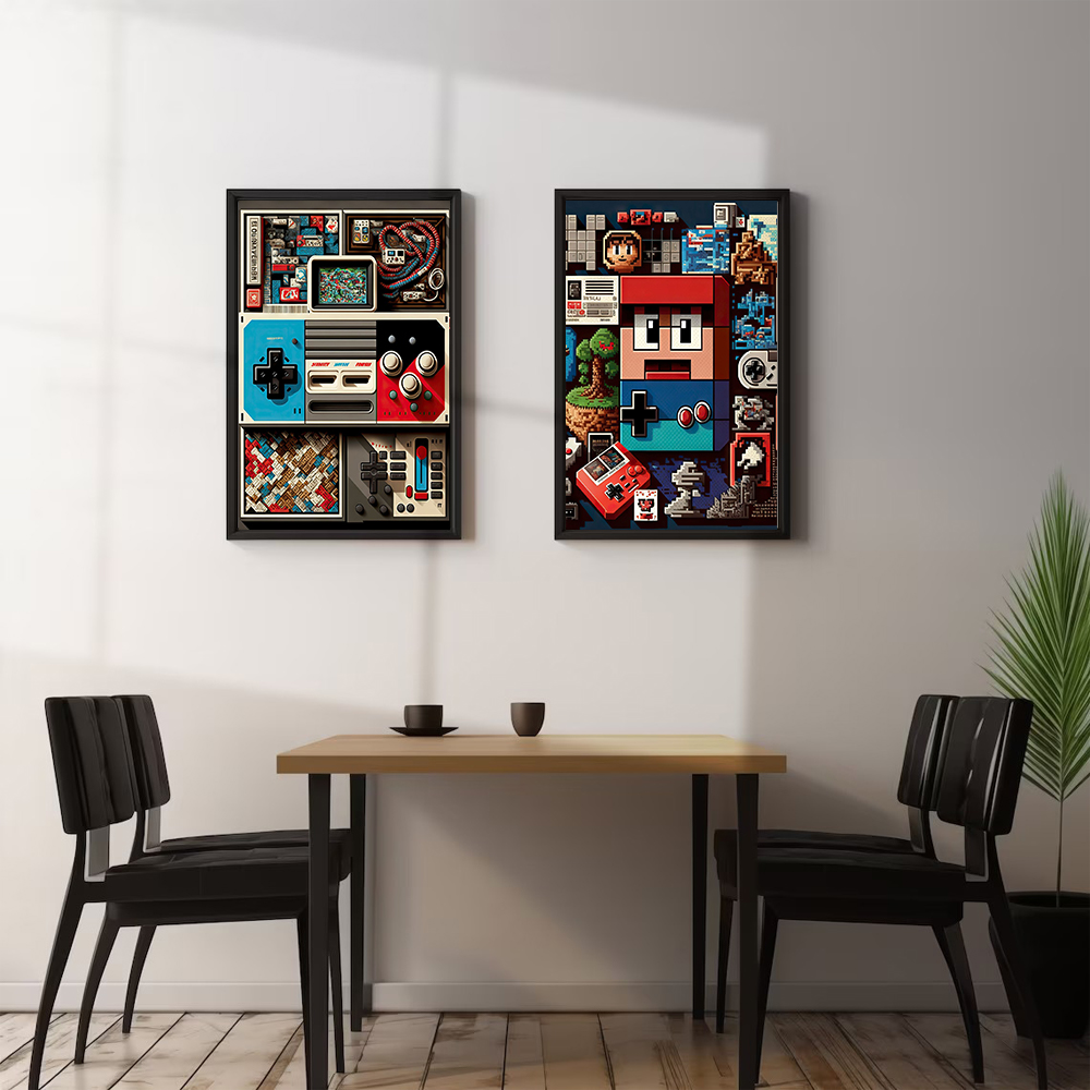 ملصق ألعاب فيديو بكسل ، طباعة  - مراجعة Home Decor Za وسعره