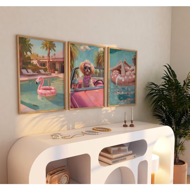 ملصق حائط قماشي بتصميم عتيق لح - مراجعة Watercolor Poster Print وسعره